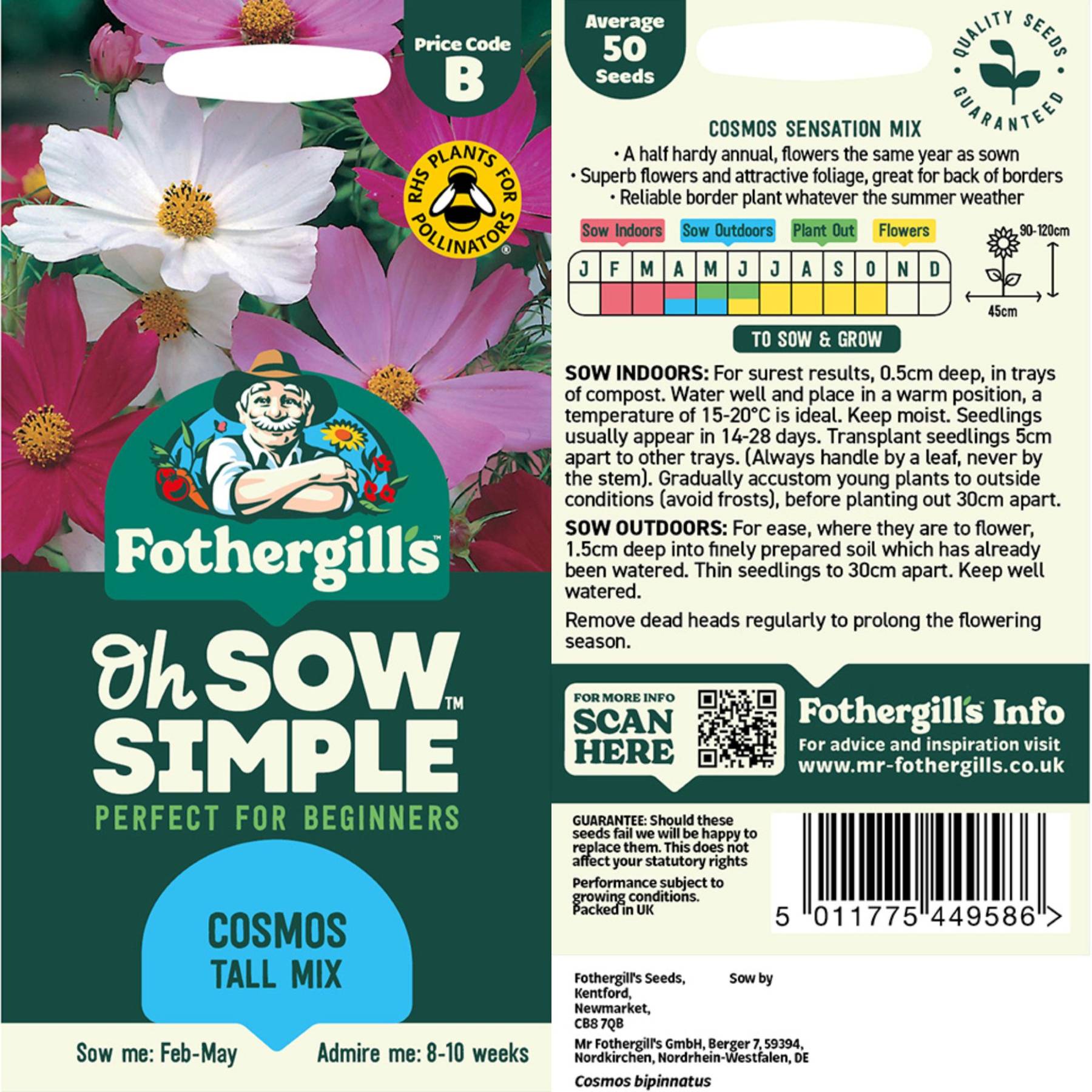 Cosmos Tall Mix Seed