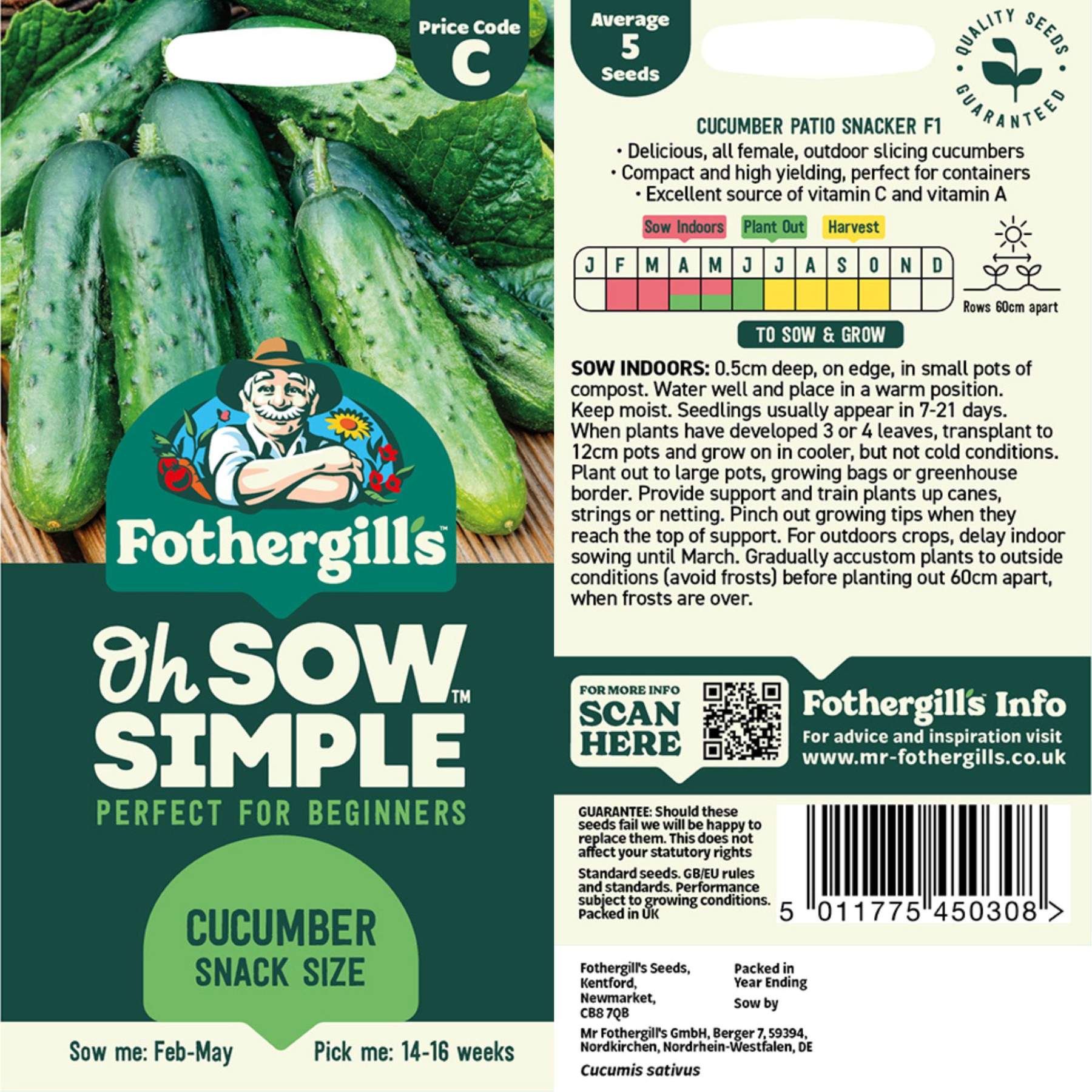 Cucumber Snack Size Seed