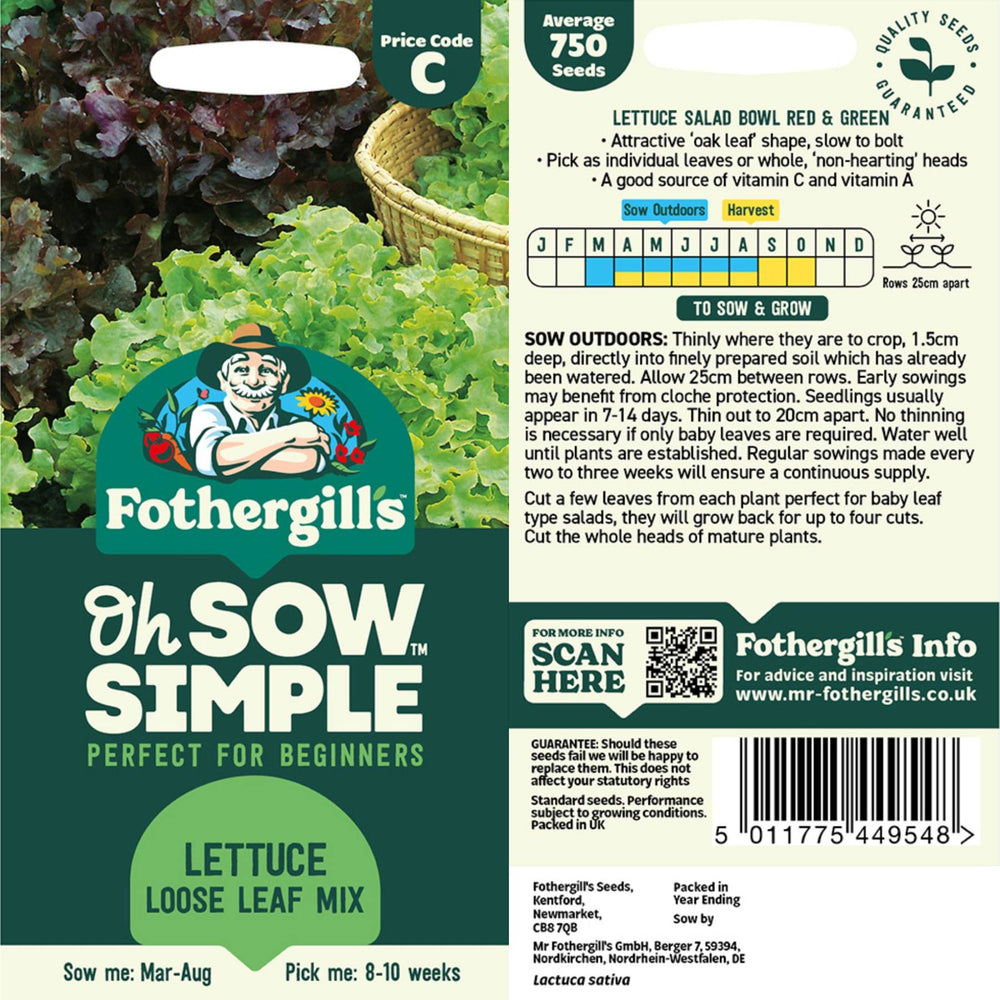 Lettuce Loose Leaf Mix Seed