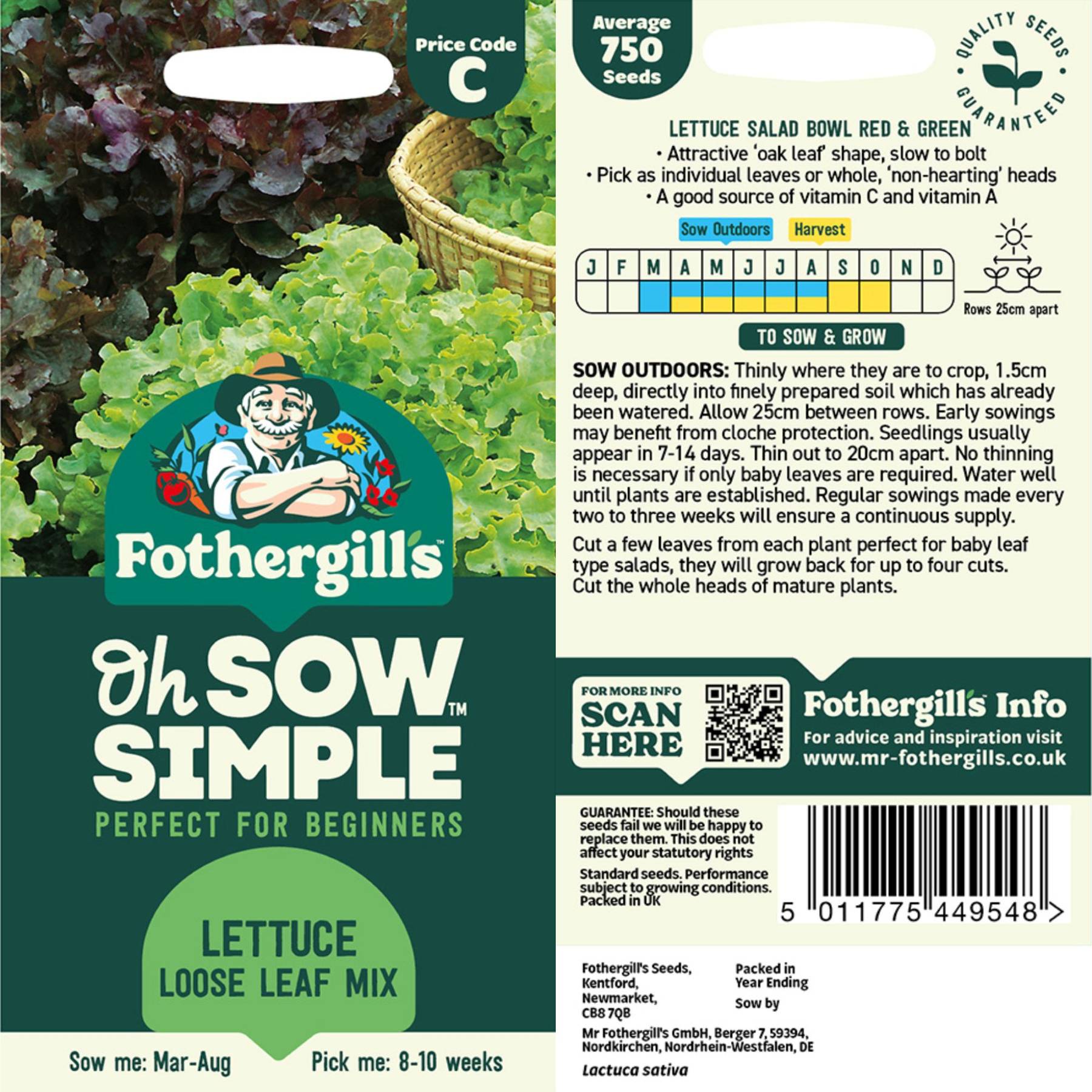 Lettuce Loose Leaf Mix Seed